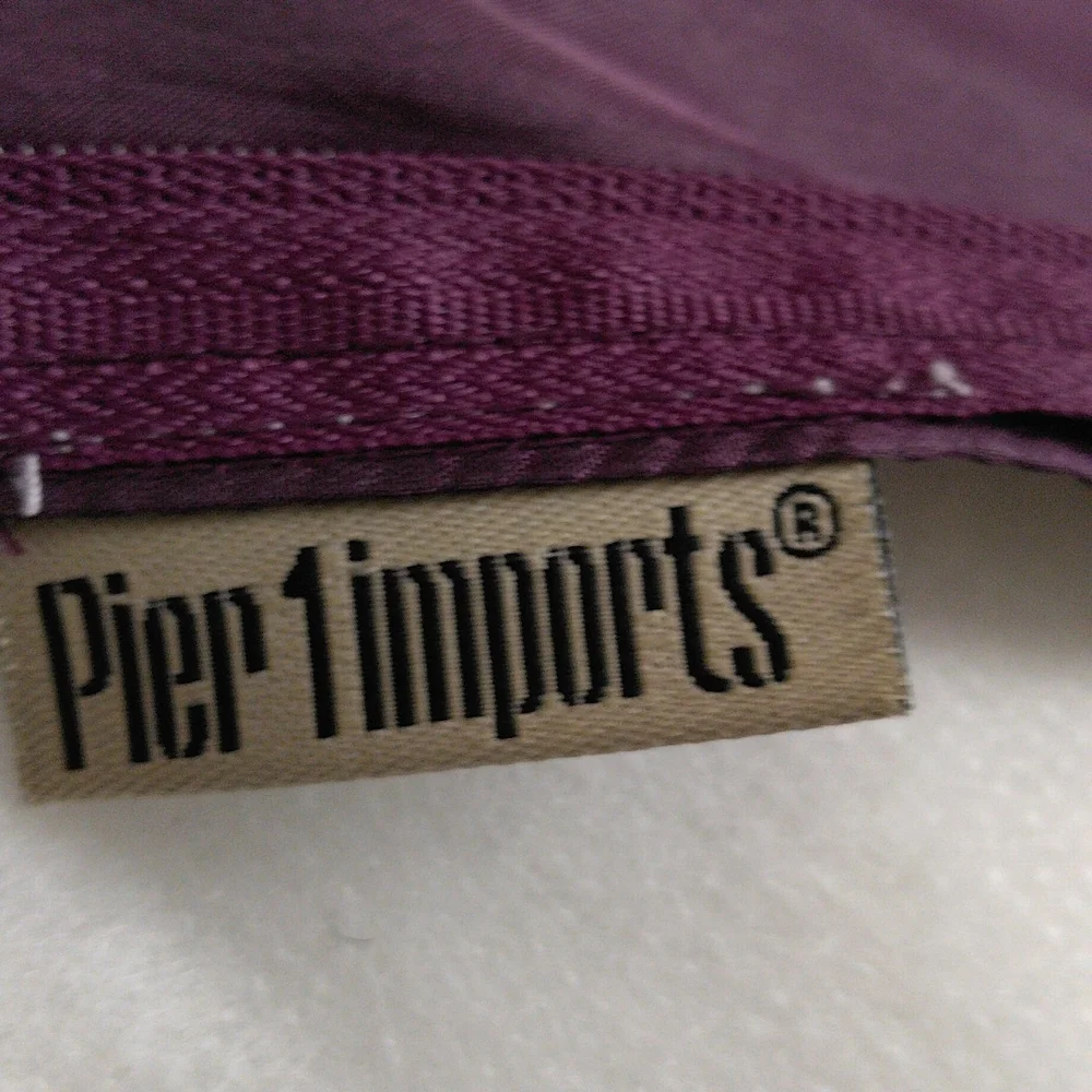 Pier 1 Imports 13x18 Purple Ruffle Rectangle Zip Case Decor Pillow Set